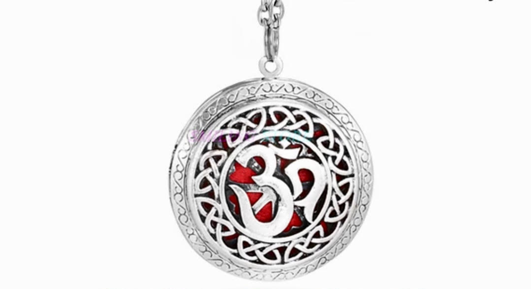 Aroma / parfum ketting met hanger ohm teken